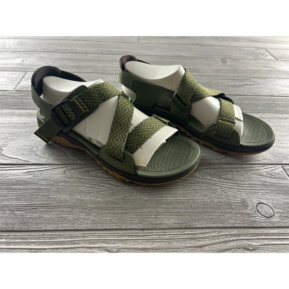 KURU CURRENT Waterproof Hiking Sandals Men Size 13 M olive green golden yellow